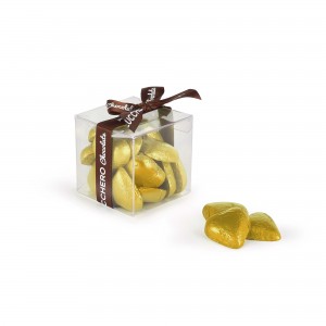 Gold Hearts in Cube Gold Hearts in Cube