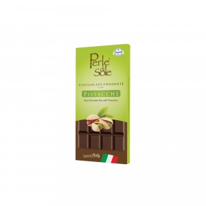 Extra dark chocolate bar with chopped pistachios Extra dark chocolate bar with chopped pistachios